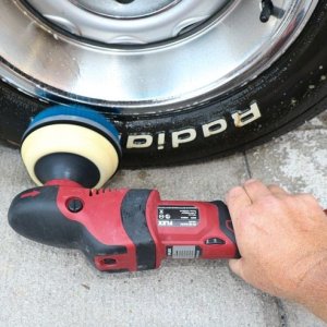 how to machine scrub tires with FLEX mike phillips autogeek