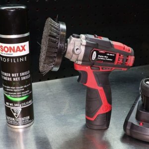how to machine scrub tires with FLEX mike phillips autogeek