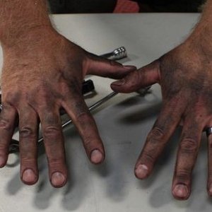 dirty hands mike phillips washing microfiber towels
