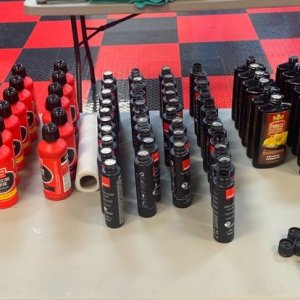 Washing RUPES self cleaningi bottle caps