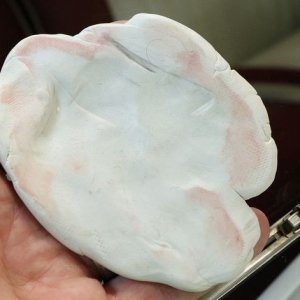 White Clay Red Overspray Paint