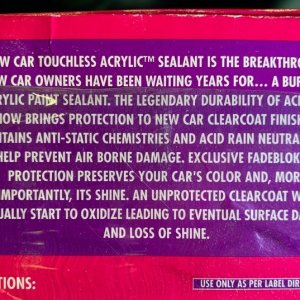 New Car Touchless Acrylic Clearcoat Sealant Mike Phillips