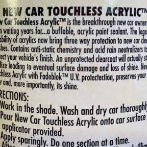 New Car Touchless Acrylic Clearcoat Sealant Mike Phillips