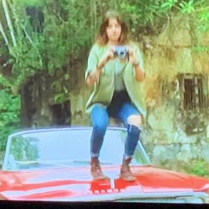 standing on the hood of a classic car - LOSER