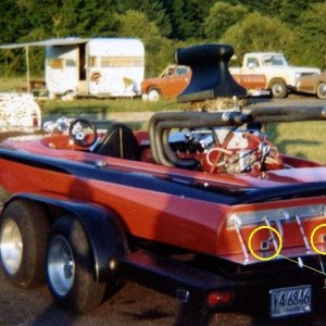 J Drains on  Sagner Drag Boat