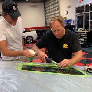 Removing scratch out of glass Audi Mike Phillips