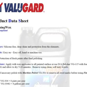 ValuGard Finishing Wax