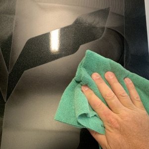 Remove swirls scratches by machine in Vinyl Stripes Decals Graphics Corvett