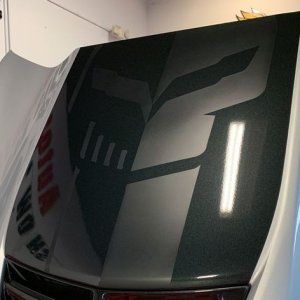 Remove swirls scratches by machine in Vinyl Stripes Decals Graphics Corvett