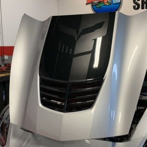 Remove swirls scratches by machine in Vinyl Stripes Decals Graphics Corvett