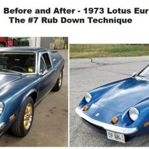 1973 Lotus Europa Meguiars 7 Rub Down Mike Phillips
