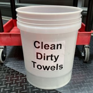 Car Washing Tools Towels Brushes and Buckets by Mike Phillips