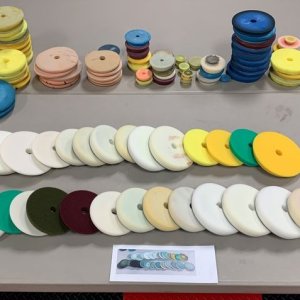 Single Stage Paint Removed from Buffing Pads Washing