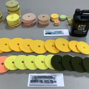Single Stage Paint Removed from Buffing Pads Washing