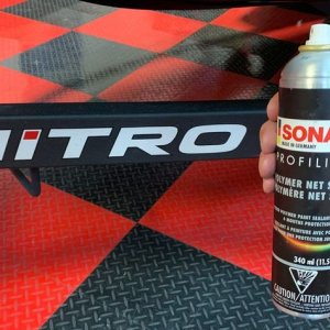 SONAX PNS on Black Powder Coating Paint Boat Trailer