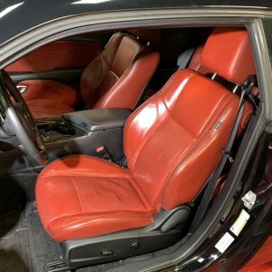 Review Leatherique Ruby Red Napa Leather Seats 2015 Dodge Challenger