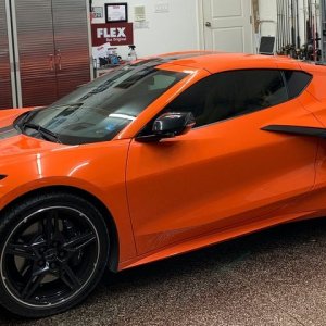Orange Corvette C8