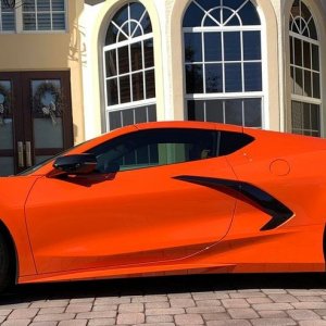 Orange Corvette C8