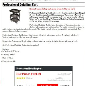Detailing Cart Mike Phillips