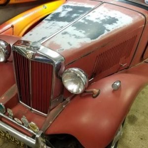 1953 MGTD Restore original paint Meguars Number 7 Mike Phillips