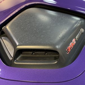 Remove water spots Matte Shaker Hood Scoop 2016 Challenger Scatpack 392 Hem