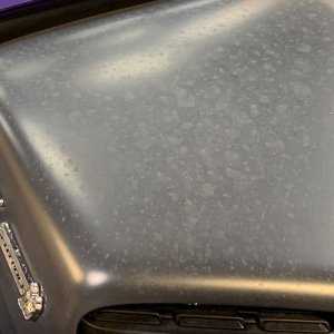 Remove water spots Matte Shaker Hood Scoop 2016 Challenger Scatpack 392 Hem