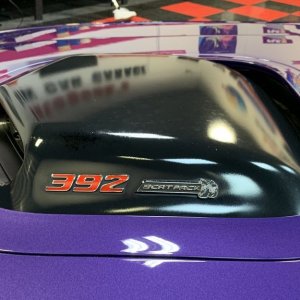Remove water spots Matte Shaker Hood Scoop 2016 Challenger Scatpack 392 Hem