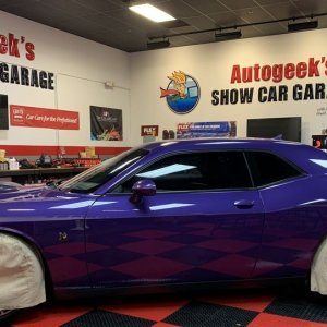 Removing Water Spots from Matte Vinyl Graphics Challenger Scatpack 392 Hemi