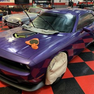 Removing Water Spots from Matte Vinyl Graphics Challenger Scatpack 392 Hemi