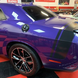 Removing Water Spots from Matte Vinyl Graphics Challenger Scatpack 392 Hemi