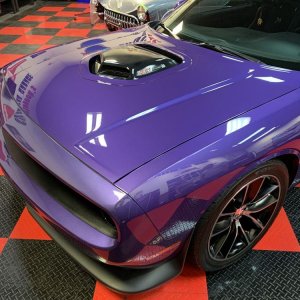 Removing Water Spots from Matte Vinyl Graphics Challenger Scatpack 392 Hemi