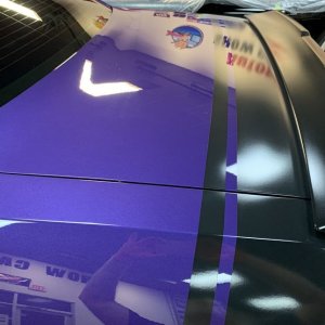 Removing Water Spots from Matte Vinyl Graphics Challenger Scatpack 392 Hemi