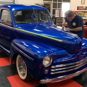Wetsanding 1947 Ford Coupe Streetrod Mike Phillips
