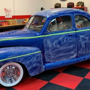 Wetsanding 1947 Ford Coupe Streetrod Mike Phillips