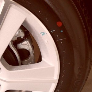 Mark on wheel