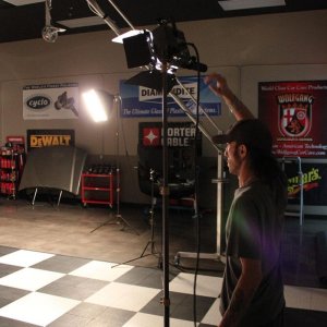 Yancy lighting up the Studio