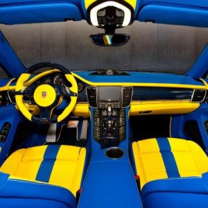Blue Yellow Leather
