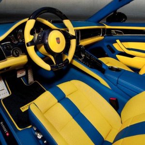 Blue Yellow Leather