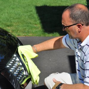 Trying to get the splatter out of the grill from lifting the DA while it wa