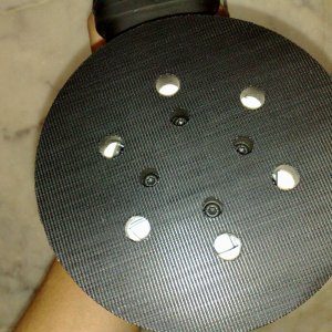 Fixed 6" hook and loop backing plate