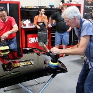 Wetsanding Rotary Buffer Classes at Autogeek.net with Mike Phillips