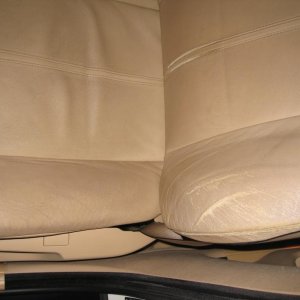 99 BMW seat with worn spot