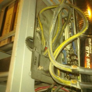 Bottom of case near PSU before