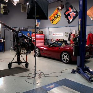 Matt Steele and Mike Phillips shooting TV Commercials for SPEED Channel