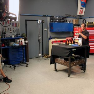 Matt Steele and Mike Phillips shooting TV Commercials for SPEED Channel