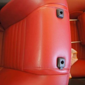 red leather after treating with Collinite Sapphire 855
