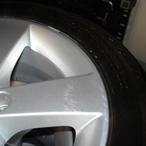 Scuffed Clear Coated Wheels