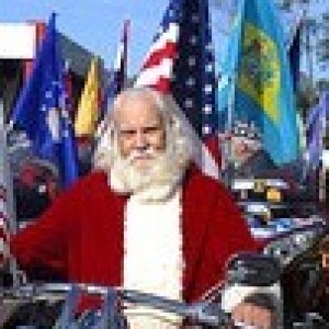 Santabiker in parade.