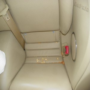 rear seat with chips
