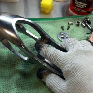 Hand Polish Aluminum with Microfiber Glove